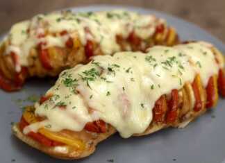 ψημένο κοτόπουλο ακορντεόν με τυρί