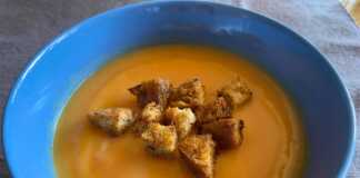 βελουτέ σούπα με γλυκοπατάτα