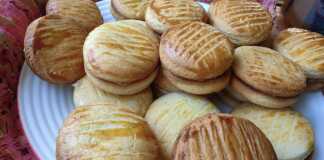 Μπισκότα με κρέμα φυστικιού