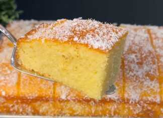 κέικ βανίλιας με καρύδα