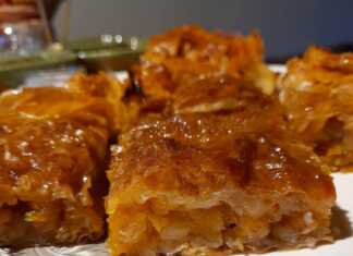 γλυκιά κολοκυθόπιτα με κόκκινη κολοκύθα