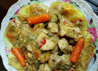 χοιρινή τηγανιά με πατάτες