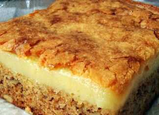 Κέικ με καρύδι και γλάσο τυριού