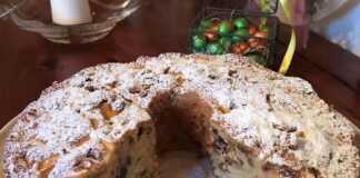 κέικ με καρύδια σταφίδες και μήλα