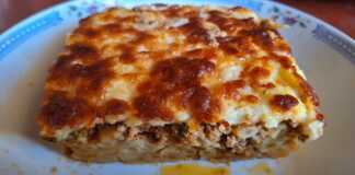 Παστίτσιο με λίγη μπεσαμέλ