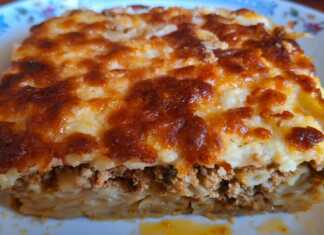 Παστίτσιο με λίγη μπεσαμέλ