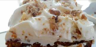 Κέικ Καρότου με Καρύδια και Βελούδινη Κρέμα Κέικ Καρότου με Καρύδια