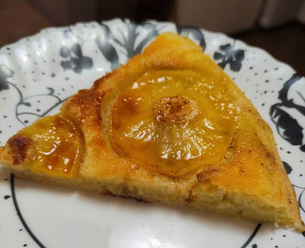 ανάποδο κέικ με καραμελωμένα μήλα