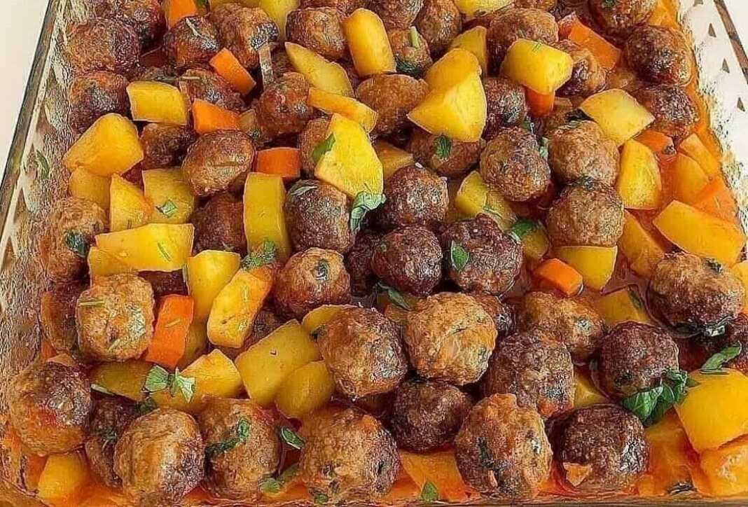 keftedakiaLaxanika Κεφτεδάκια στο φούρνο με λαχανικά