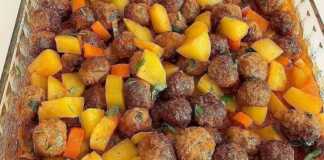Κεφτεδάκια στο φούρνο με λαχανικά