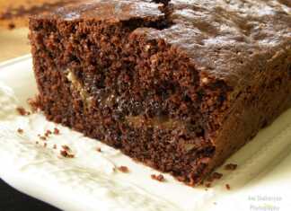 Kέικ μπανάνας με σοκολάτα και κακάο