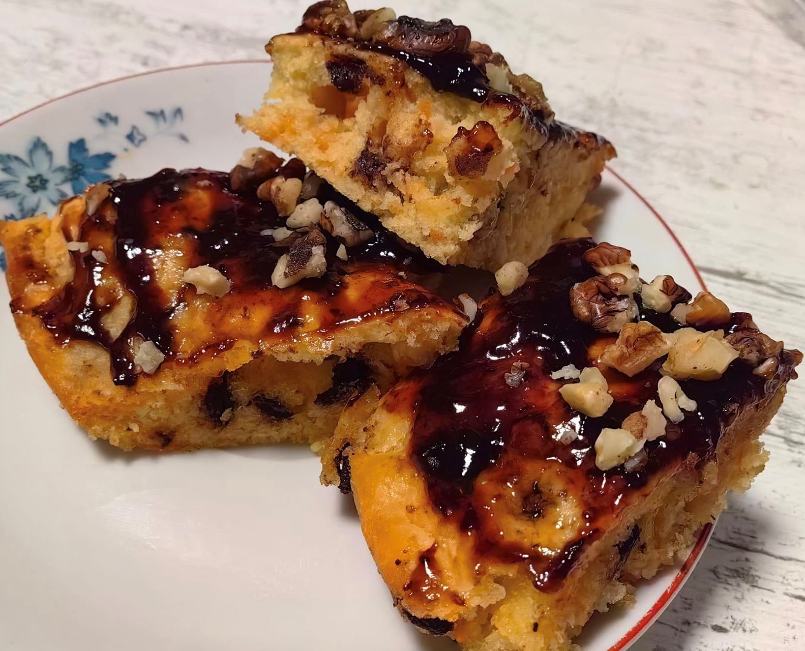 κέικ καρότου με σταγόνες σοκολάτας