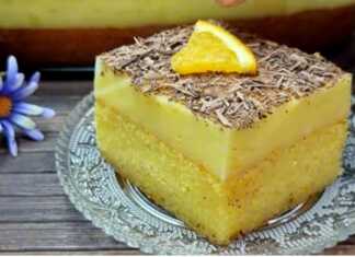 κέικ πορτοκαλιού με κρέμα πορτοκαλιού