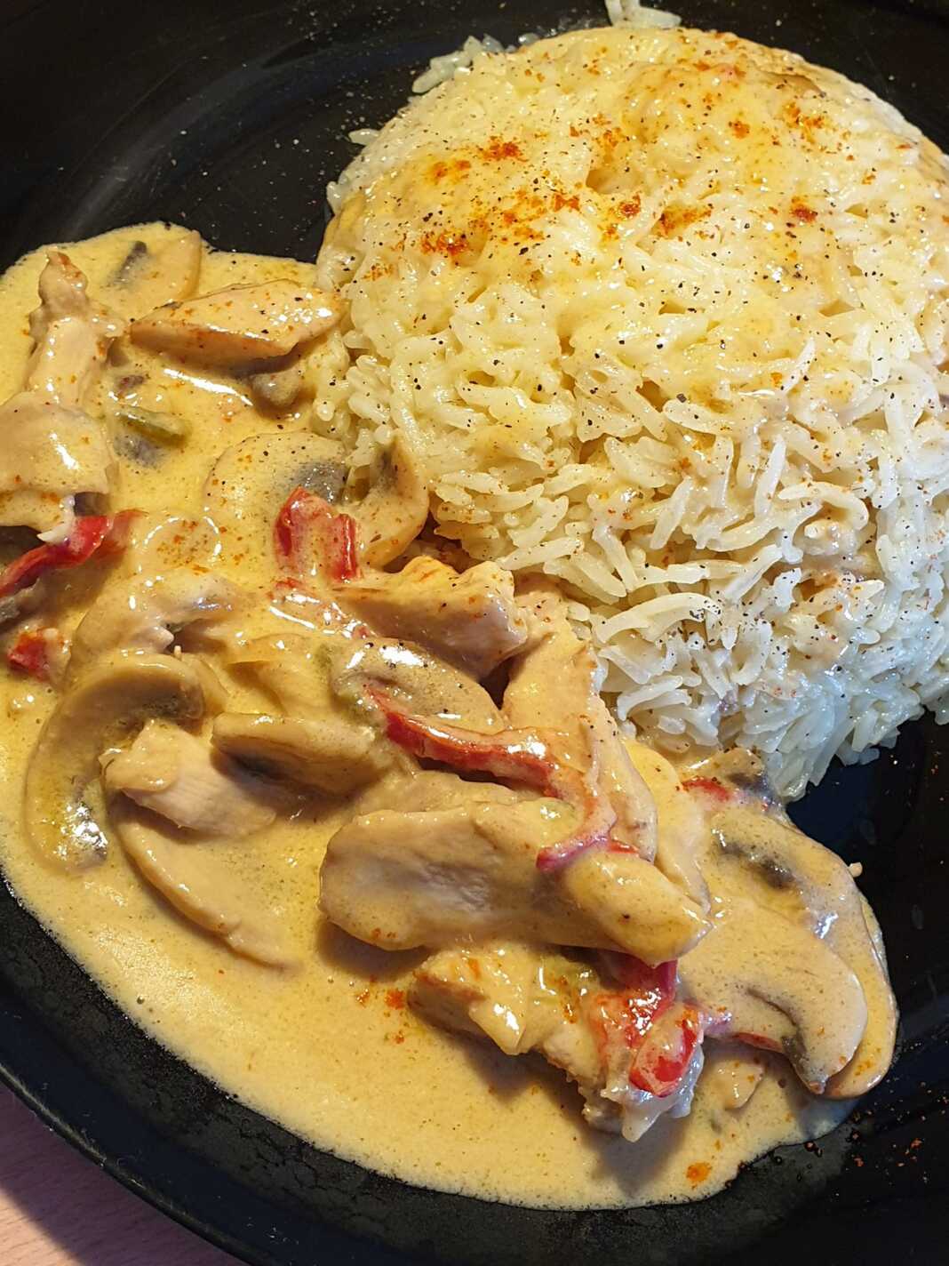 Ρύζι με Κοτόπουλο αλα κρεμ