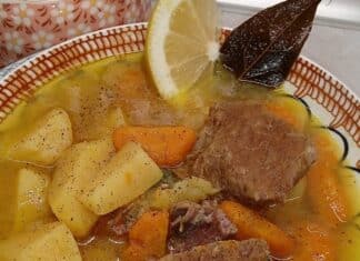 Βραστό μοσχάρι με πατάτες