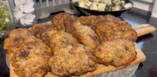 παναρισμένα μπιφτέκια με πιπεριά