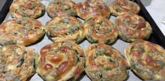 ρολά πιτάκια με σπανάκι και τυρί φέτα