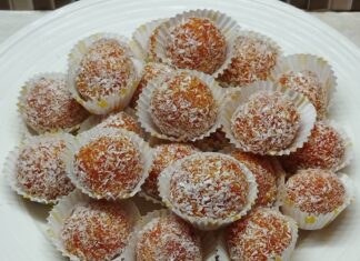 Τρουφάκια καρότου με καρύδα