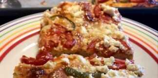 Φοκάτσια με τυριά, ντομάτα και πιπεριά