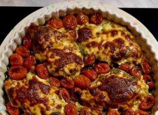 Κοτόπουλο με πέστο και μοτσαρέλα