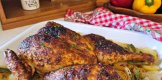 κοτόπουλο στο φούρνο με πατατες