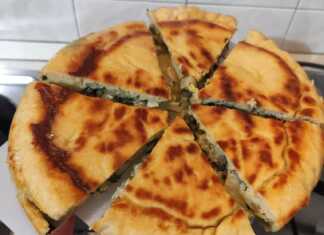 πίτα στο τηγάνι με χόρτα και φέτα