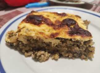 Ρύζι με Σπανάκι κρεμμύδι και ψευτομπεσαμελ