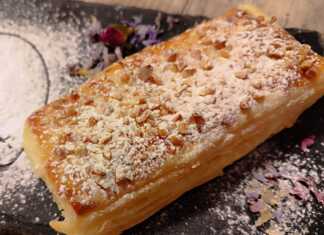 σφολιάτα με κρέμα βανίλια