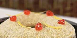 σιμιγδαλένιος χαλβάς λεμονιού