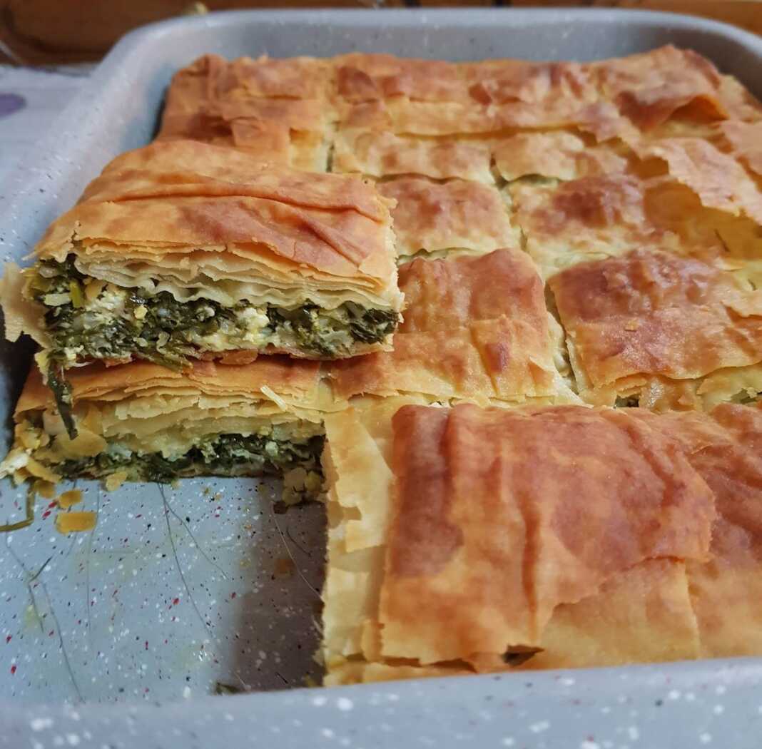 σπανακοτυροπιτα με Ζαγορίσιο Φύλλο