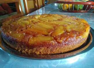 Αναποδο κέικ με Μήλα