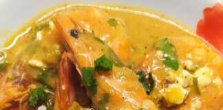 γαρίδες σαγανάκι με μουστάρδα