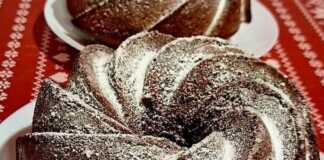 κέικ με κακάο και σταγόνες μαύρης σοκολάτας