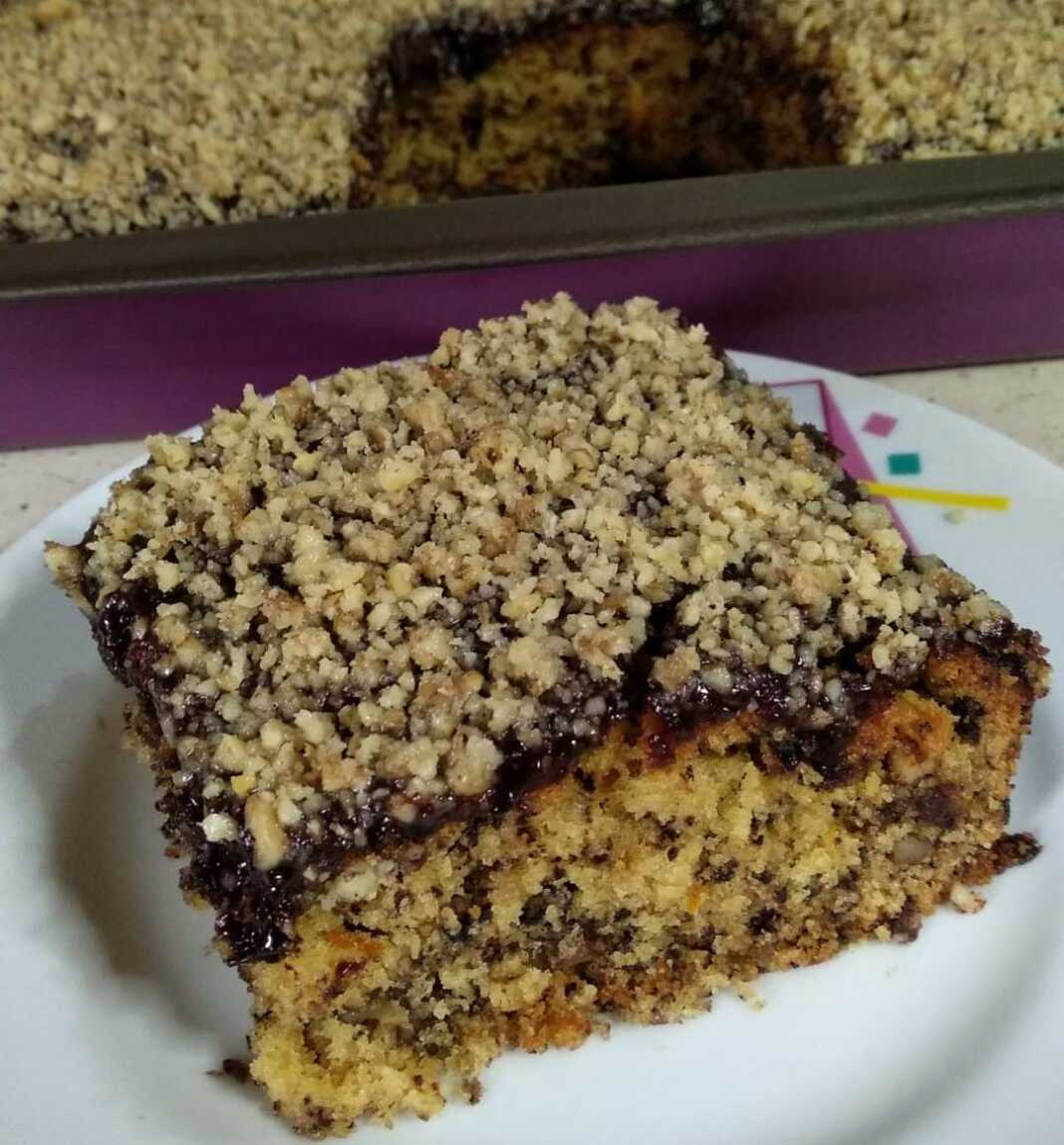 Κέικ Πορτοκαλιού με Τρούφα και Καρύδια