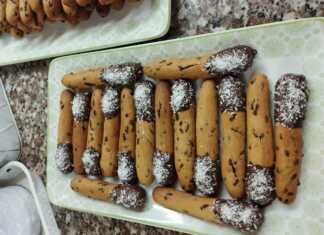 κουλουράκια με τρούφα σοκολάτας