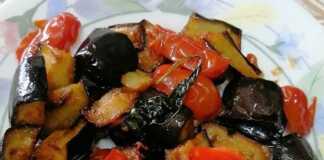 μελιτζάνες και ντοματίνια