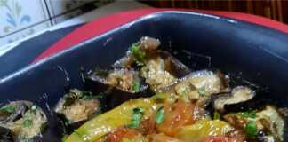 Mελιτζάνες και πιπεριές στο φούρνο