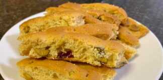 παξιμάδια με φιστίκια και cranberries