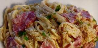 Καρμπονάρα με κρέμα γάλακτος