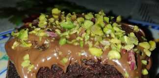 Κέικ σοκολάτας με Nutella και φιστίκι Αιγίνης