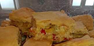 Κοτόπιτα με χωριάτικο φύλλο