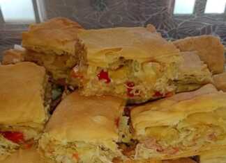 Κοτόπιτα με χωριάτικο φύλλο