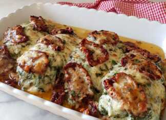 Κοτόπουλο στο φούρνο με λιαστή ντομάτα