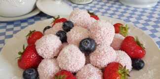 Μπαλάκια φράουλας με τυρί κρέμα