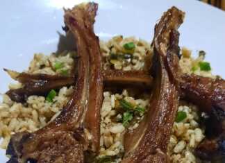 Παϊδάκια με ρύζι στο φούρνο 