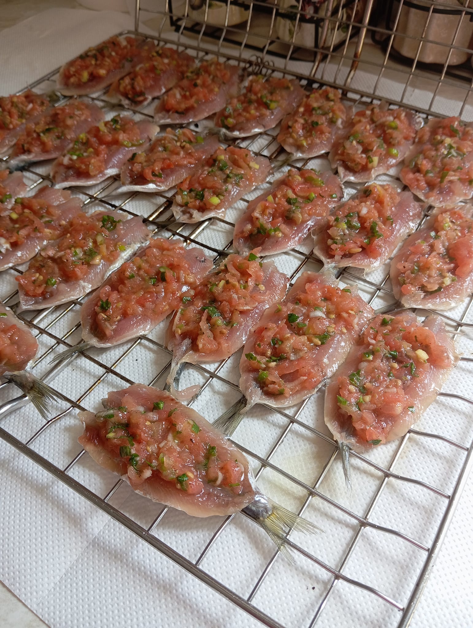 Σαρδέλες παντρεμένες γεμιστές