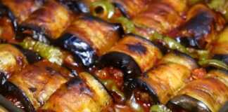 Ρολάκια μελιτζάνας με κιμά