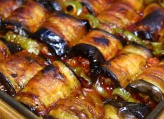 Ρολάκια μελιτζάνας με κιμά