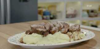 Ρολό Χοιρινό με Σάλτσα Κρασιού