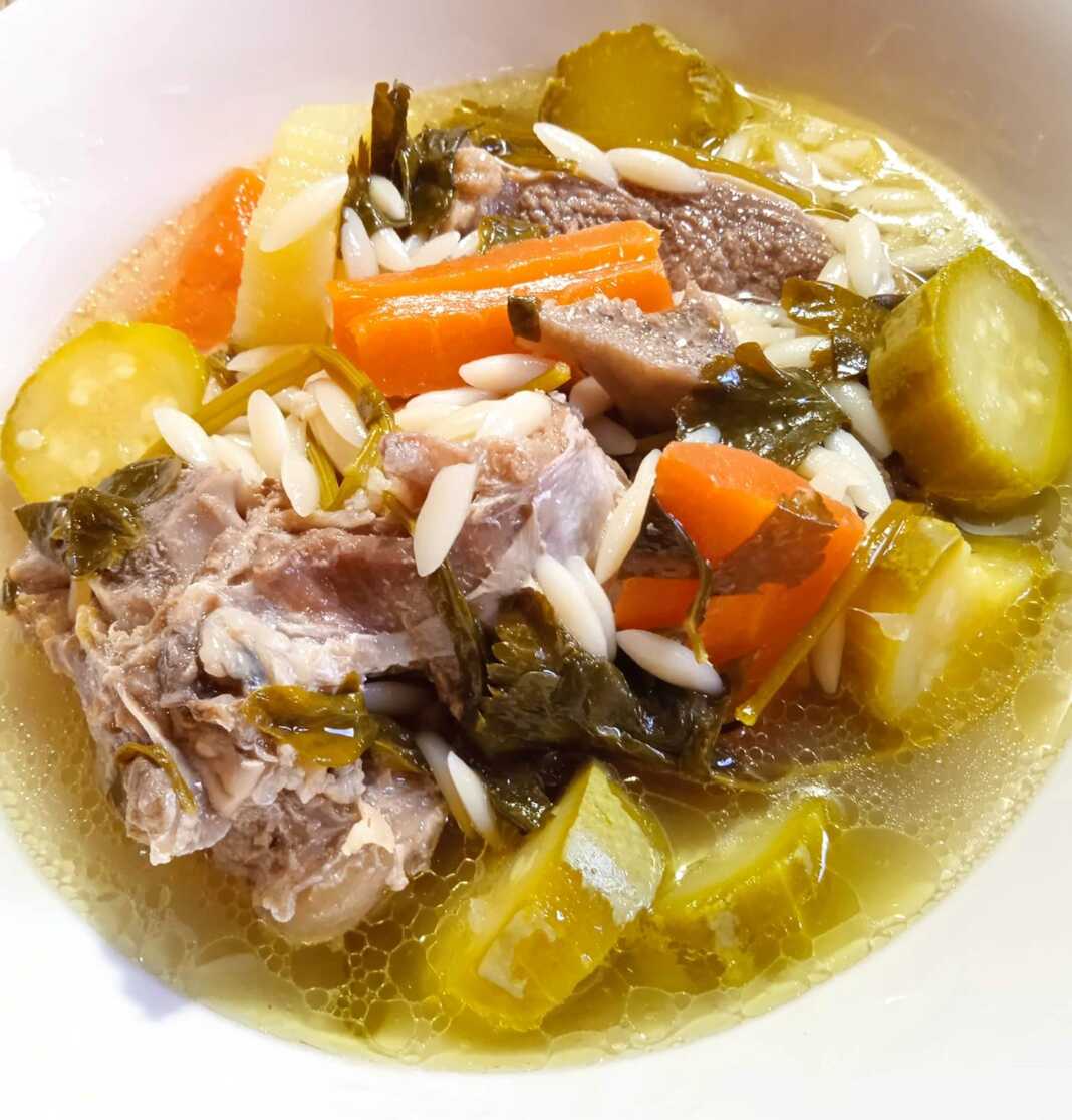 Βραστό Ζυγούρι με Λαχανικά και Κριθαράκι